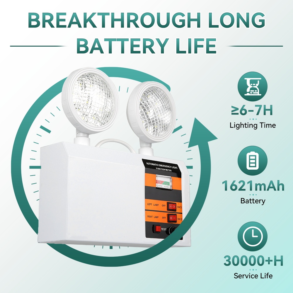 [MUA 1 BÁNH 1] Đèn LED khẩn cấp Đèn hai đầu có thể sạc lại Đèn khẩn cấp cứu hỏa có thể sạc lại