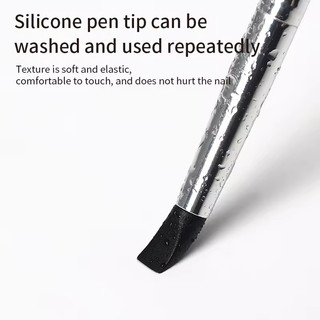 ANNIES 5 Chiếc Bút Silicon Đa Năng Làm Móng Tay Áp Dụng Gương Ma Thuật Bột Báo Chí Dính Khắc Keo Điều Chỉnh Gradient Dụng Cụ Làm Móng Tay Chuyên Nghiệp