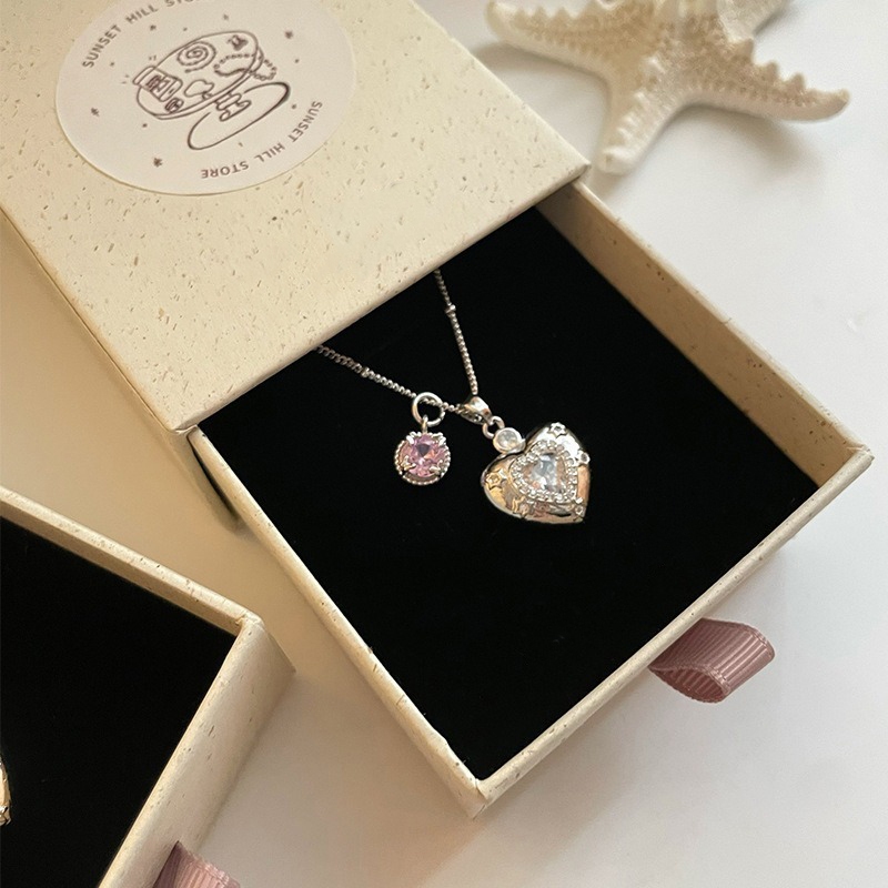 Dây chuyền đá zircon lấp lánh, vòng cổ thép titan sang trọng cho nữ