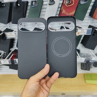 Ốp Điện Thoại Sợi Carbon Aramid Cao Cấp Cho Google Pixel 10 9 Pro XL Sạc Không Dây Từ Tính Siêu Mỏng Ốp Lưng Chống Sốc