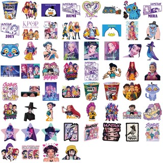 60 Chiếc Hoạt Hình KPop Demon Hunters Dán Cho Trẻ Em Chống Thấm Nước DIY Điện Thoại Thời Trang Miếng Dán
