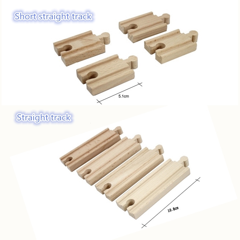 1 Phụ kiện đường ray xe lửa bằng gỗ Đồ chơi trẻ em, Đồ chơi cảnh đường ray xe lửa sáng tạo DIY cho bé trai và bé gái, tương thích với hầu hết các thương hiệu xe lửa bằng gỗ