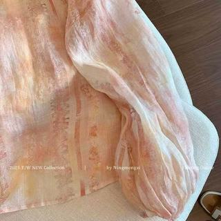 Áo sơ mi dài tay hoa ren dáng rộng phong cách Hàn Quốc dành cho nữ