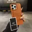 Ốp điện thoại da sang trọng 3D thời trang Silicon cho iPhone 16 Pro Max Vỏ điện thoại iPhone 16 15 14 13 12 11 Pro Max 13Mini 14Plus XSMAX XR Vỏ đeo chéo