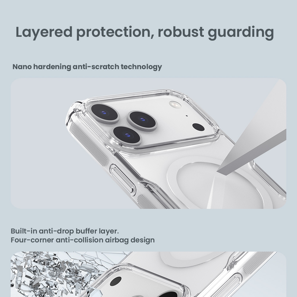 Nillkin Cho Apple iPhone 17 Pro Max Air Nature TPU Pro Ốp Lưng Từ Tính PC TPU Trong Suốt Ốp Lưng Nam Châm Vỏ Điện Thoại Chống Sốc Vỏ Bảo Vệ