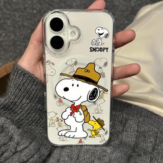 Ốp bảo vệ trong suốt họa tiết chó Snoopy dễ thương cho iPhone 11 12 Pro 13 Pro Max 15 Pro Max 14 16 Pro 16 Plus 17 Air 17 Pro 17 Pro Max Ốp điện thoại