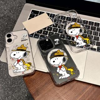 Ốp bảo vệ trong suốt họa tiết chó Snoopy dễ thương cho iPhone 11 12 Pro 13 Pro Max 15 Pro Max 14 16 Pro 16 Plus 17 Air 17 Pro 17 Pro Max Ốp điện thoại