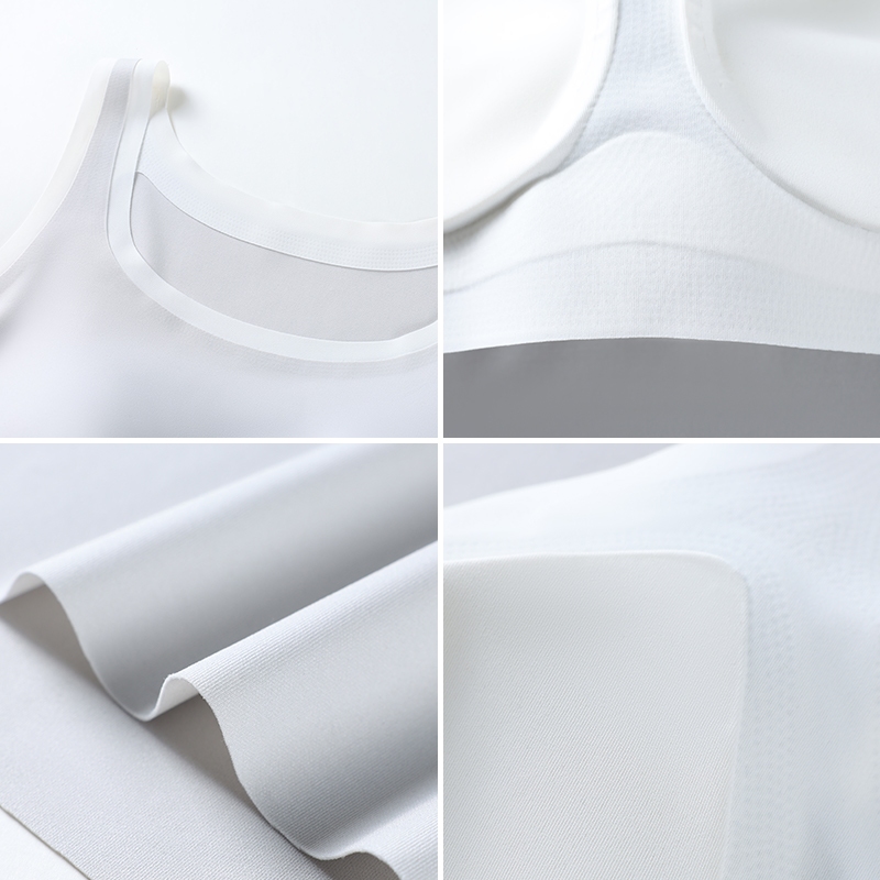 Girdear Home Áo Ngực Nữ Không Tay Hình Chữ U Với Đệm Ngực, Áo Vest Dạ Tay Mảnh Dẹt Lụa Băng Mùa Hè, Kiểu Dáng Căn Bản Màu Đối Biện Phong Cách Hàn Quốc,8511EB12