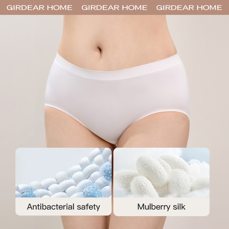 Girdear Home Quần Lót Nữ Siêu Mỏng Thoáng Khí, Co Giãn Cao Với Băng Lụa Liên Mạch, Kháng Khuẩn Và Hỗ Trợ Giảm Mỡ Bụng - Trung Eo Mềm Mại Giảm Dáng,8531AB05