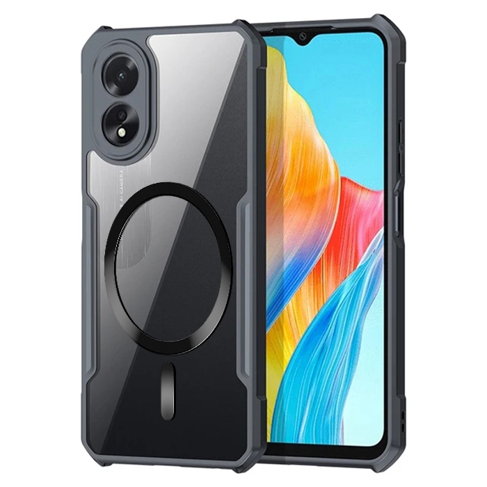 Ốp Điện Thoại Chống Sốc Từ Tính Trong Suốt Cho OPPO A31 A9 A5 2020 A54S A38 A35 A16K A16E A16S A16 A15S A15 A12E A12 A8 A7 A5S A3S F9 4G Vỏ Khung Chắc Chắn Cao Cấp Quân Sự