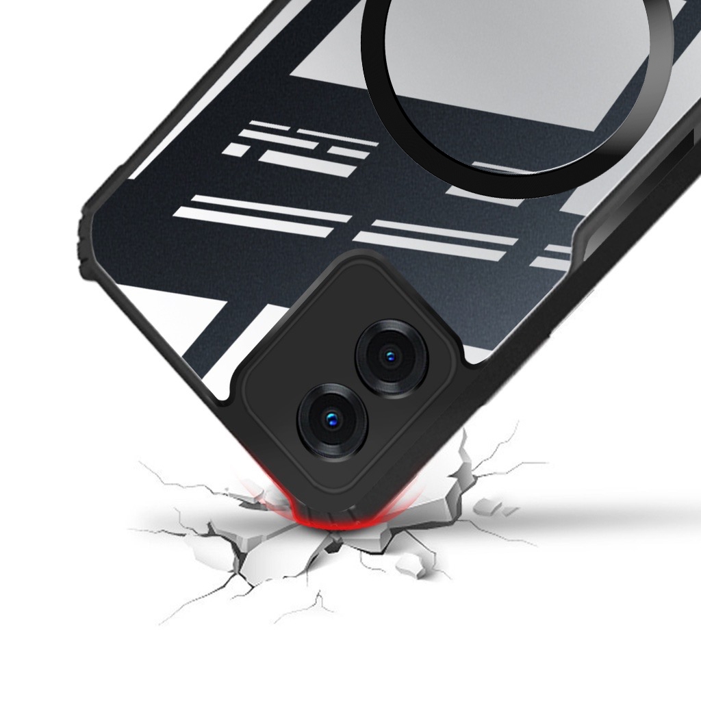 Ốp Điện Thoại Chống Sốc Từ Tính Trong Suốt Cho OPPO A31 A9 A5 2020 A54S A38 A35 A16K A16E A16S A16 A15S A15 A12E A12 A8 A7 A5S A3S F9 4G Vỏ Khung Chắc Chắn Cao Cấp Quân Sự