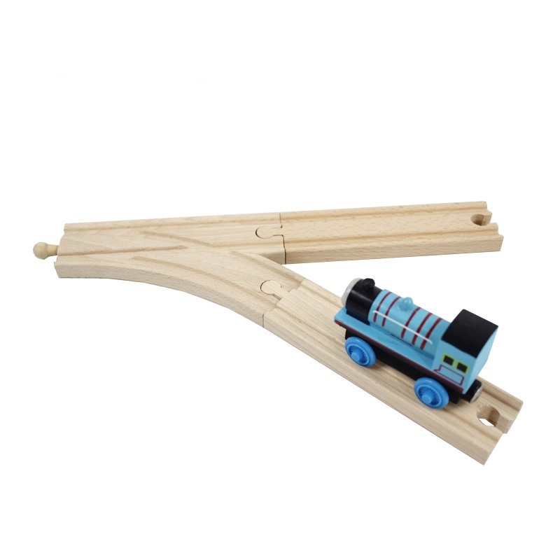 1 Phụ kiện đường ray xe lửa bằng gỗ Đồ chơi trẻ em, Đồ chơi cảnh đường ray xe lửa sáng tạo DIY cho bé trai và bé gái, tương thích với hầu hết các thương hiệu xe lửa bằng gỗ