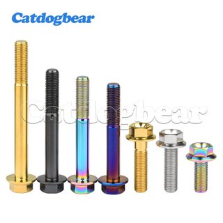 Bu lông titan mặt bích M10 x 20-100mm, ren 1.25mm, đầu lục giác - Phụ kiện xe máy