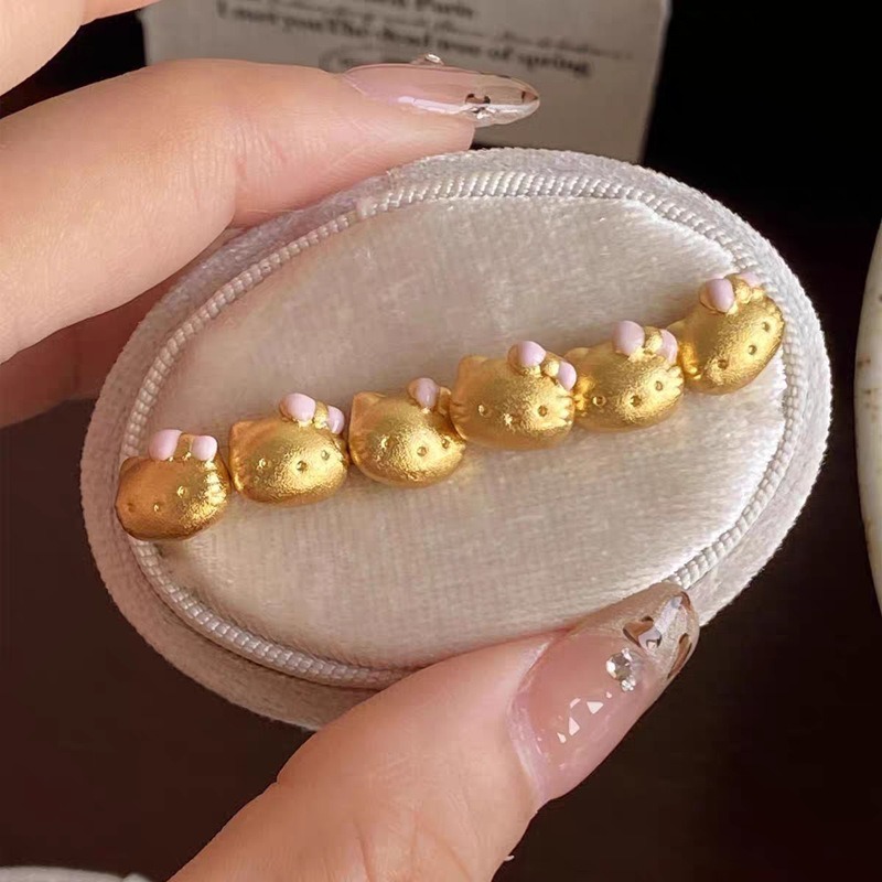 Bông Tai Hình Nơ Hồng Hello Kitty Cao Cấp - Nhỏ Và Tinh Tế, Nhiều Cách Trang Sức