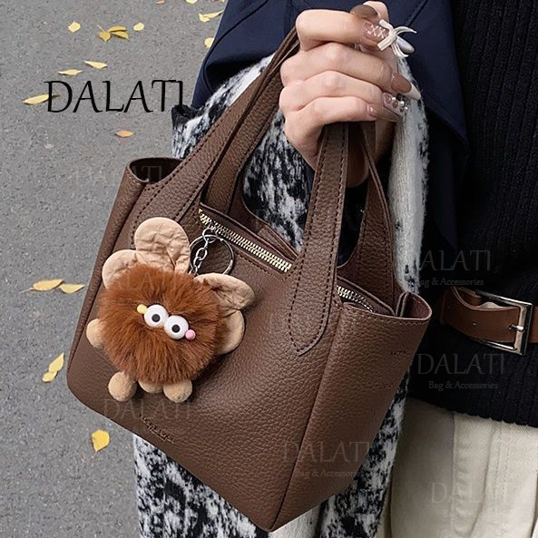 DALATI Retro Túi Nhỏ Di Động Tất Cả Trận Đấu Xô Túi Đeo Ngang Nữ Thời Trang Phong Cách Mới Một Vai Cao Cấp