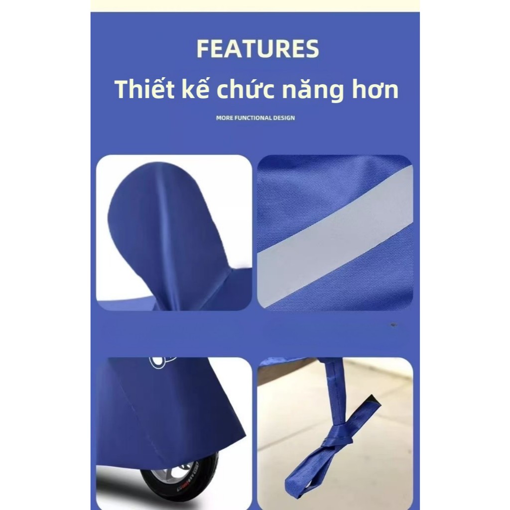 【Chủ đề gấu】Bạt Phủ Xe Máy ,Vải Oxford dày Bạt Che Xe Máy Bảo vệ khỏi mưa và nắng,áo mưa xe máy điện