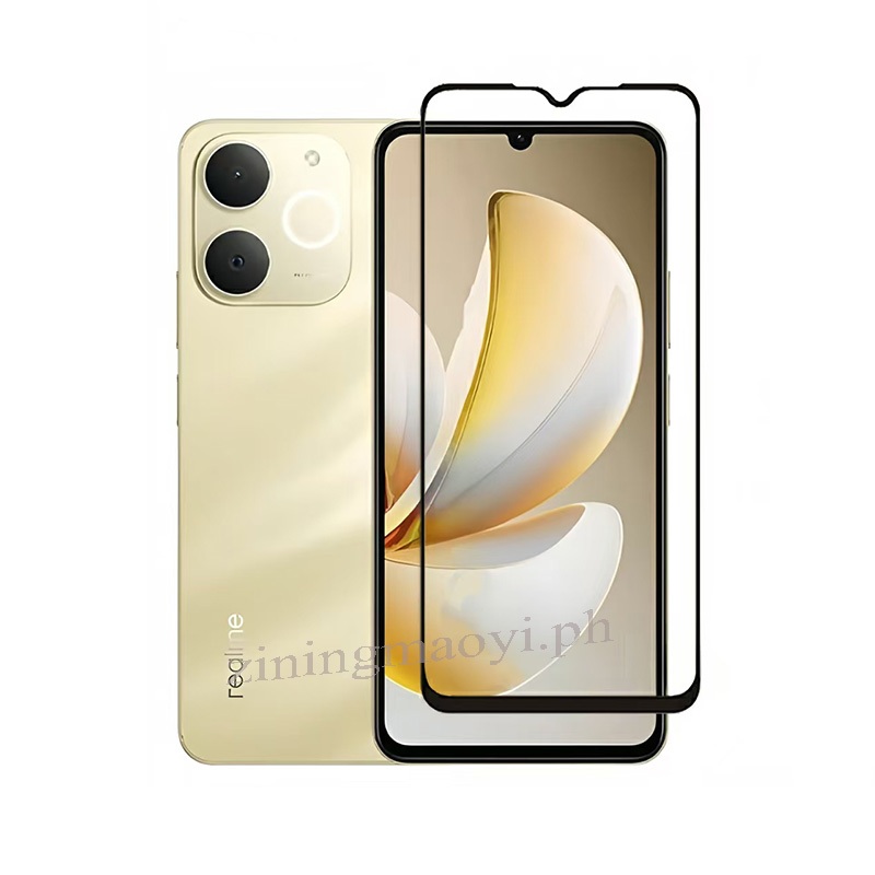 3in1 Realme Note 70 Phim cường lực viền đen cho Realme Note70T Note 60 Note 50 Realme C71 C75 Bảo vệ màn hình và phim ống kính máy ảnh và phim mặt sau