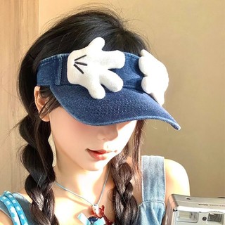 Mũ Che Nắng Denim Nữ Phong Cách Hoạt Hình Dễ Thương