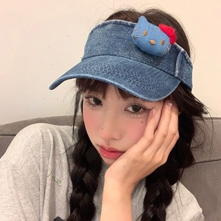 Mũ Che Nắng Denim Nữ Phong Cách Hoạt Hình Dễ Thương