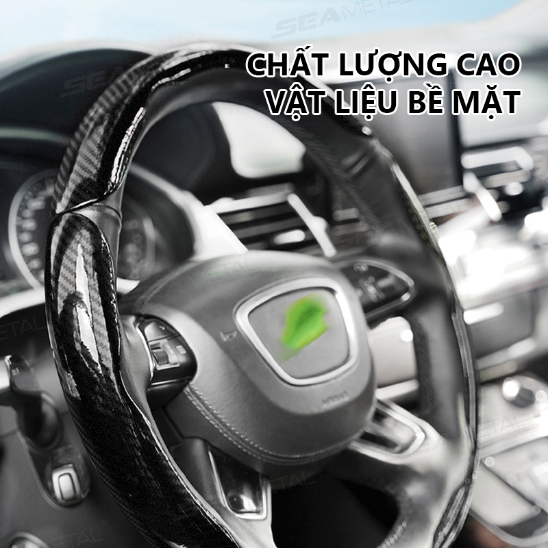 Vỏ bọc vô lăng ô tô bằng sợi Carbon SEAMETAL Vỏ bảo vệ vô lăng chống trượt Bền chống mài mòn