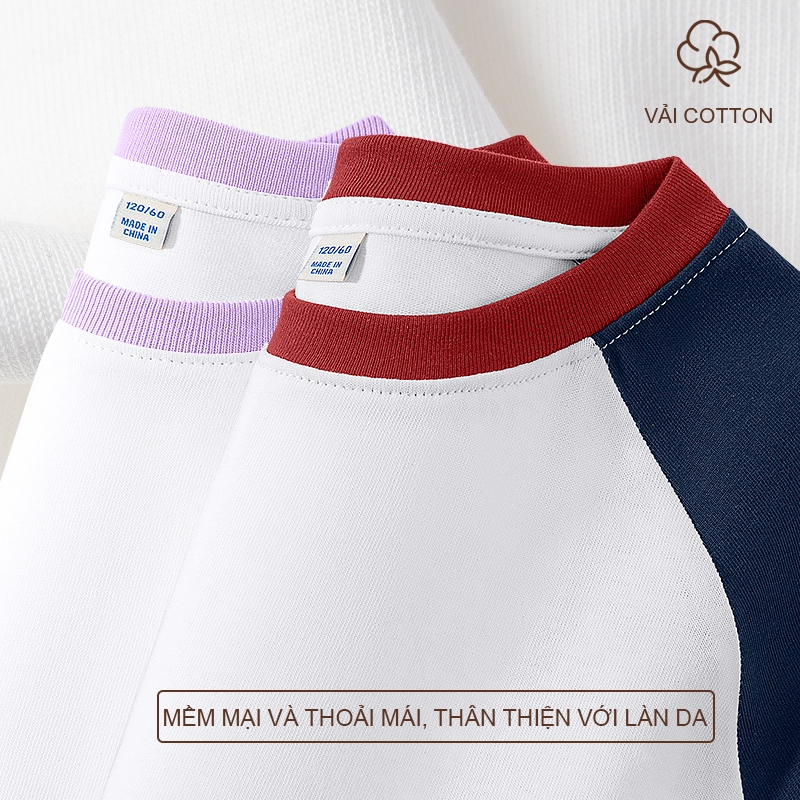 Áo thun dài tay bé trai, vải 100% Cotton in hình hợp thời trang, mềm mại thoải mái thích hợp để mặc đi học