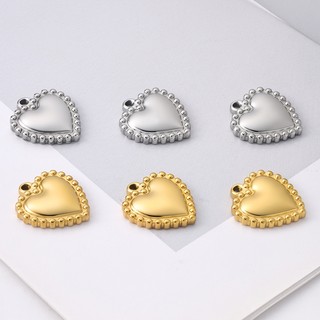 Mặt Dây Chuyền Hình Trái Tim Bằng Thép Không Gỉ Được Đánh Бóng, Phù Hợp Làm Vòng Cổ или Vòng Tay Vàng 18К