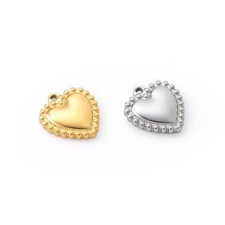 Mặt Dây Chuyền Hình Trái Tim Bằng Thép Không Gỉ Được Đánh Бóng, Phù Hợp Làm Vòng Cổ или Vòng Tay Vàng 18К