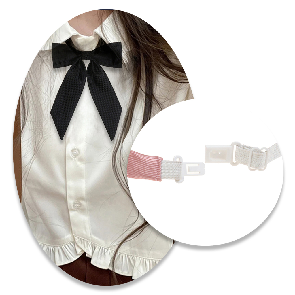 Thắt nơ buộc sẵn có thể điều chỉnh cho nữ Cô gái, Đồng phục hoa cổ nhọn có ren, Dây buộc nơ dài buộc sẵn cho nữ cho bữa tiệc thủy thủ Lolita Cosplay hàng ngày