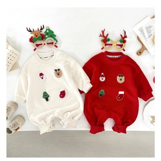 Bé Sơ Sinh Bé Trai Bé Gái Cotton Dễ Thương Mềm Mại Và Thoải Mái Mùa Đông Len Hàn Quốc Quần Áo Liền Quần Quà Tặng Giáng Sinh (0-24 tháng)