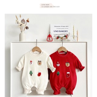 Bé Sơ Sinh Bé Trai Bé Gái Cotton Dễ Thương Mềm Mại Và Thoải Mái Mùa Đông Len Hàn Quốc Quần Áo Liền Quần Quà Tặng Giáng Sinh (0-24 tháng)