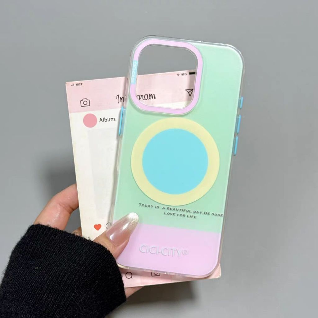 Ốp lưng cứng tương phản Dopamine tương thích với iPhone 14 pro max 15 pro max 16 pro max