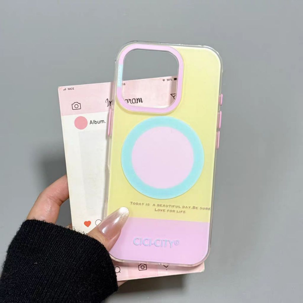 Ốp lưng cứng tương phản Dopamine tương thích với iPhone 14 pro max 15 pro max 16 pro max