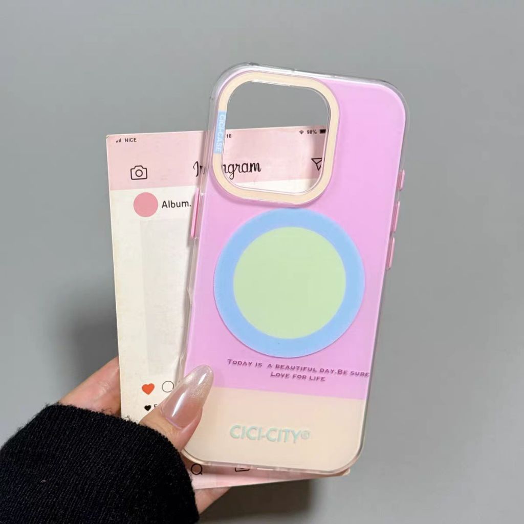 Ốp lưng cứng tương phản Dopamine tương thích với iPhone 14 pro max 15 pro max 16 pro max