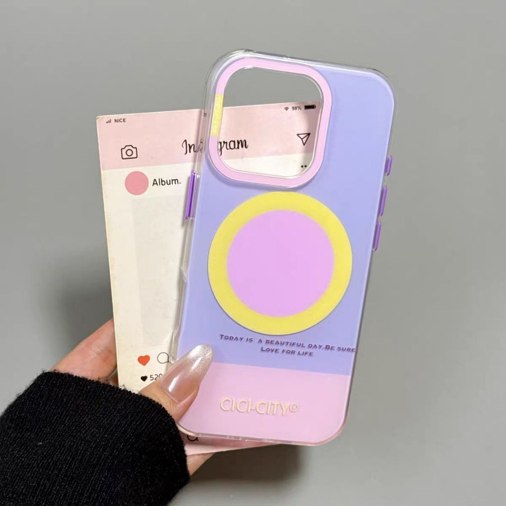 Ốp lưng cứng tương phản Dopamine tương thích với iPhone 14 pro max 15 pro max 16 pro max