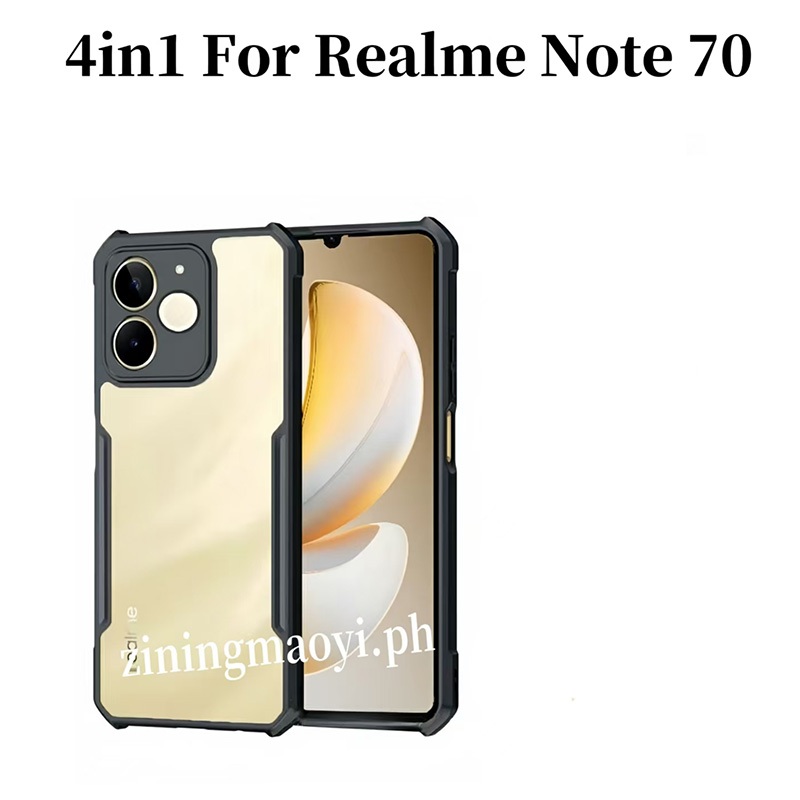 Ốp điện thoại di động chống rơi 4in1 Realme Note 70T cho Realme Note70 Note 60 Note 50 C71 C75 Phim gốm và phim ống kính và phim mặt sau