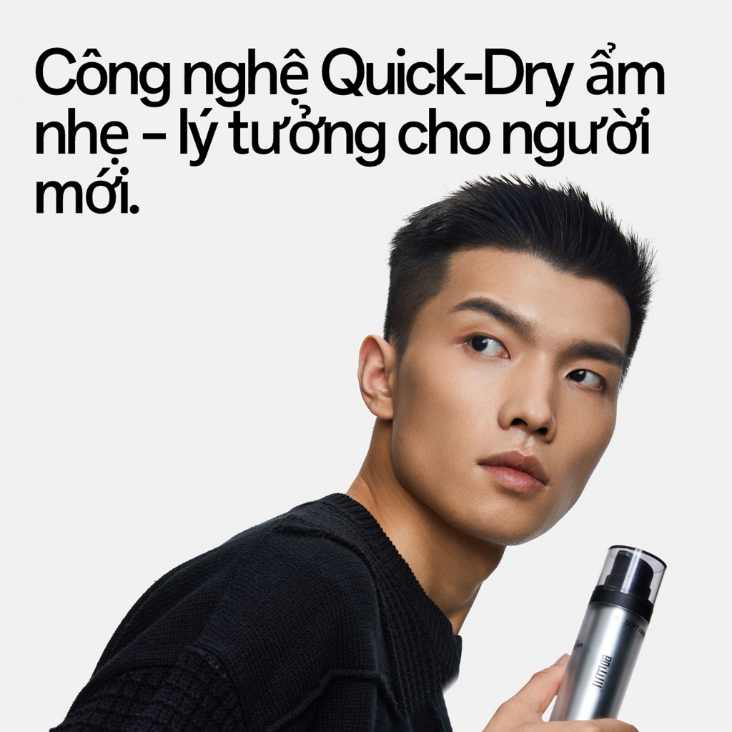 ApexFlow No.0 Đất Sét Vuốt Tóc Nam - Khô Nhanh, Giữ Nếp, Không Bết, Phồng Tự Nhiên, Mọi Loại Tóc 30g