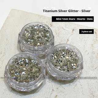 ANNIES Phụ Kiện Làm Móng Tay Mini Ngôi Sao Tình Yêu Chấm Bi Siêu Mỏng Đeo Móng Tay Móng Tay Titan Bạc Sequin Trang Sức