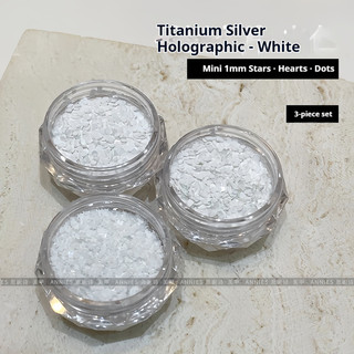 ANNIES Phụ Kiện Làm Móng Tay Mini Ngôi Sao Tình Yêu Chấm Bi Siêu Mỏng Đeo Móng Tay Móng Tay Titan Bạc Sequin Trang Sức