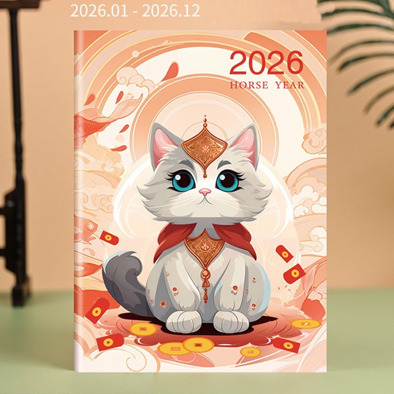 2026 Planner Gilded thư ký công việc A4 Sách kế hoạch hàng tháng Quản lý thời gian check-in hàng ngày Sổ lịch trình