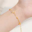 Lắc tay titan nữ không gỉ mạ vàng 18k gắn đá kiểu dáng trẻ trung đơn gỉan