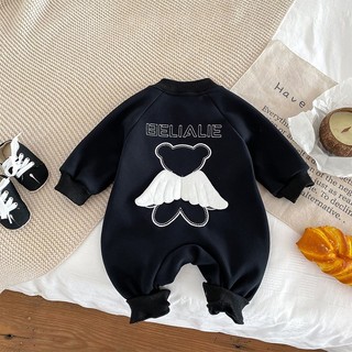 Bé Sơ Sinh Bé Trai Bé Gái Cotton Dễ Thương Mềm Mại Và Thoải Mái Quần Áo Mùa Đông Cánh Nhỏ Áo Liền Quần Quà Tặng Giáng Sinh (0-24 tháng)