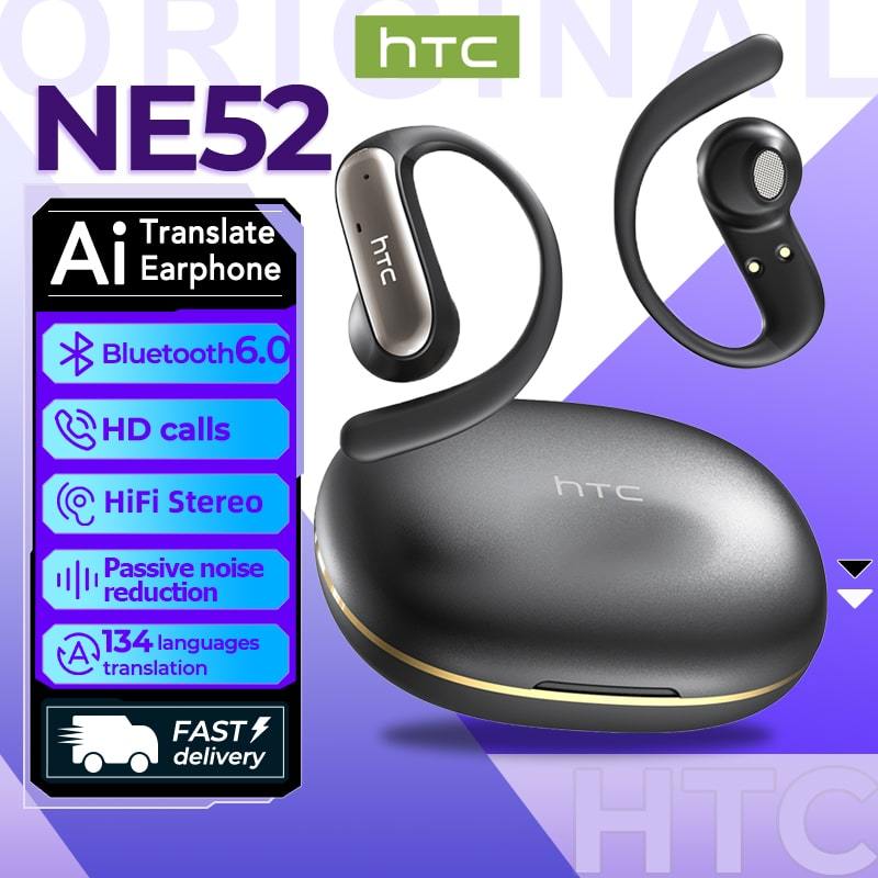 HTC NE52 Tai Nghe Phiên Dịch AI Dịch Tai Nghe bluetooth 6.0 Tai Nghe Dịch Thời Gian Thực HiFi Al Không Dây Không Dây Tuổi Thọ Pin Dài