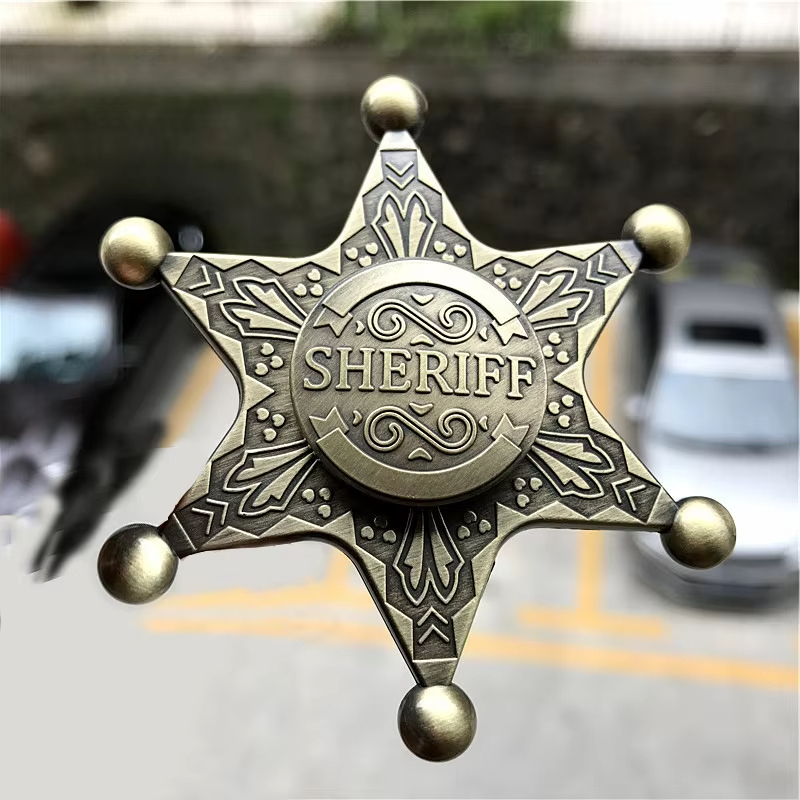 1 Cảnh Sát Trưởng Fidget Spinner EDC Kim Loại Quay Đầu Con Quay Hồi Chuyển Giảm Căng Thẳng Đồ Chơi Xoay Antistress Cho Trẻ Em Tự Kỷ