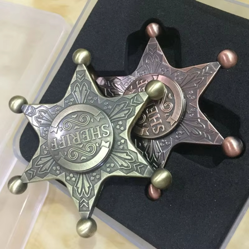 1 Cảnh Sát Trưởng Fidget Spinner EDC Kim Loại Quay Đầu Con Quay Hồi Chuyển Giảm Căng Thẳng Đồ Chơi Xoay Antistress Cho Trẻ Em Tự Kỷ