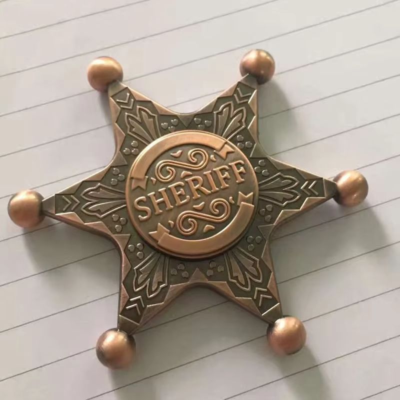 1 Cảnh Sát Trưởng Fidget Spinner EDC Kim Loại Quay Đầu Con Quay Hồi Chuyển Giảm Căng Thẳng Đồ Chơi Xoay Antistress Cho Trẻ Em Tự Kỷ