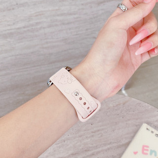 Dây đeo đồng hồ khắc laser KT dễ thương cho dây đeo đồng hồ phổ thông iwatch Series Ultra / 10 / 9, 18 / 20 / 22mm, Thích hợp cho dây đeo xiaomi 8 / 9 【 Pro 】
