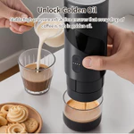 Bộ máy pha cà phê Espresso điện cầm tay CLITON Máy pha cà phê du lịch để cắm trại, Máy pha cà phê ô tô Tự sưởi ấm với chiết xuất viên nang USB-C cho RV, Đi bộ đường dài, văn phòng — ảnh 3