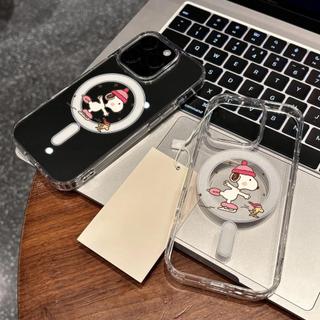 Ốp Bảo Vệ Trong Suốt Họa Tiết Snoopy Trượt Băng Cho iPhone 11 12 Pro 13 Pro Max 15 Pro Max 14 16 Pro 16 Plus 17 Air 17 Pro 17 Pro Max Ốp Điện Thoại