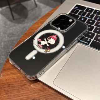 Ốp Bảo Vệ Trong Suốt Họa Tiết Snoopy Trượt Băng Cho iPhone 11 12 Pro 13 Pro Max 15 Pro Max 14 16 Pro 16 Plus 17 Air 17 Pro 17 Pro Max Ốp Điện Thoại