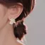 Bông tai hoa Opal thời trang Bông tai ngọc trai giả độc đáo Nữ